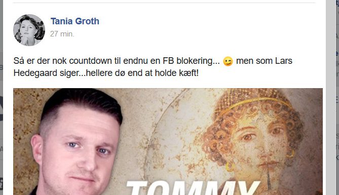 Tommy Robinson a reçu le prix Free Press Society 2019 au parlement danois, Facebook aurait censuré les annonces officielles