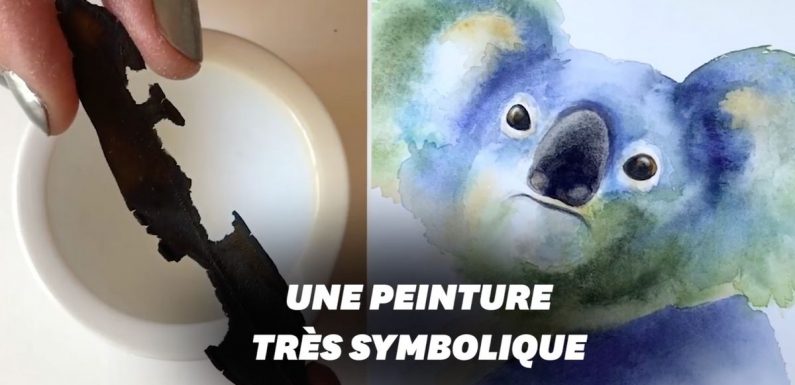 En Australie, cette artiste peint avec les cendres des incendies