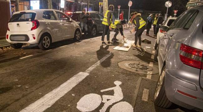 Toulouse : Ils tracent une piste cyclable en pleine nuit pour dénoncer le tout-voiture