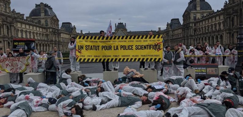 Retraites, conditions de travail : Les « experts » de la police manifestent devant la pyramide du Louvre