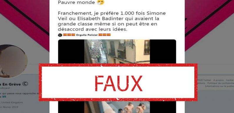 Espagne : Attention à cette vidéo, qui ne met pas en scène une action de féministes dénudées