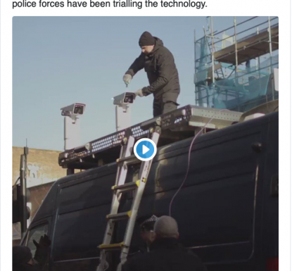 Un Anglais écope d’une amende car il se cache d’une caméra de reconnaissance faciale