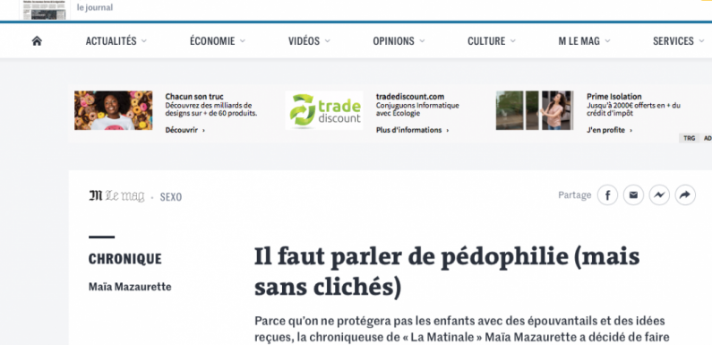 Le Monde embarrassé par le scandale Matzneff