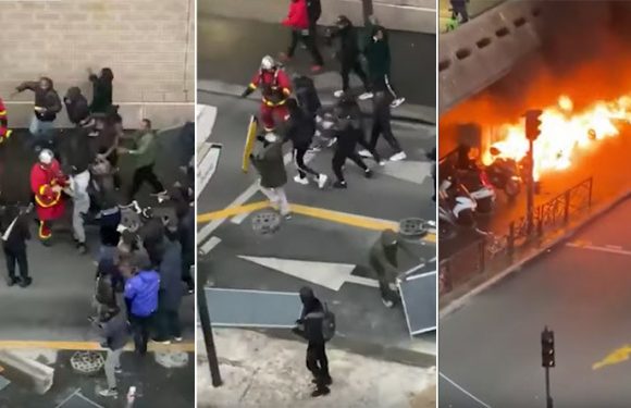 Des manifestants empêchent des pompiers d&rsquo;intervenir sur les incendies déclenchés à la gare de Lyon