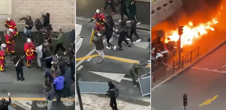 Des manifestants empêchent des pompiers d&rsquo;intervenir sur les incendies déclenchés à la gare de Lyon