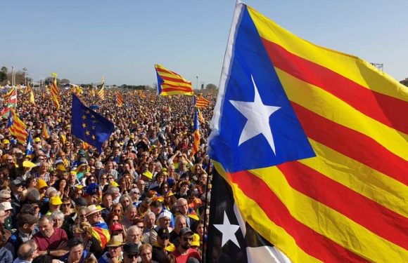 A Perpignan, l&rsquo;indépendantiste Carles Puigdemont rassemble des dizaines de milliers de partisans