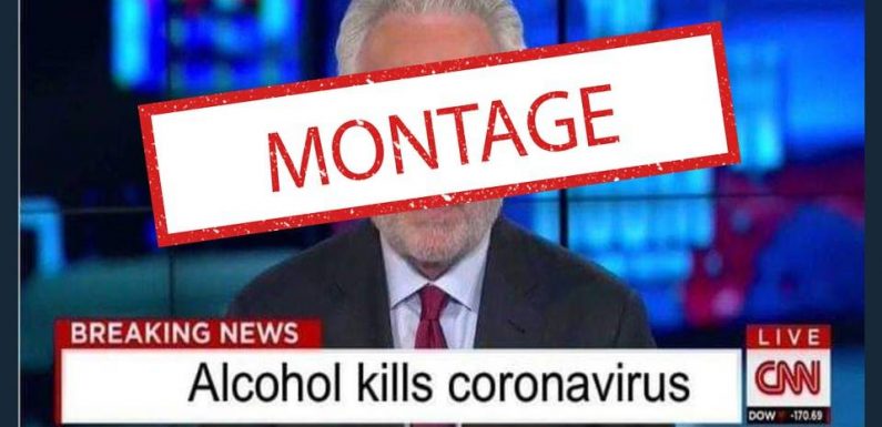 Boire de l’alcool « tue le coronavirus » ? Attention à cette fausse capture d’écran