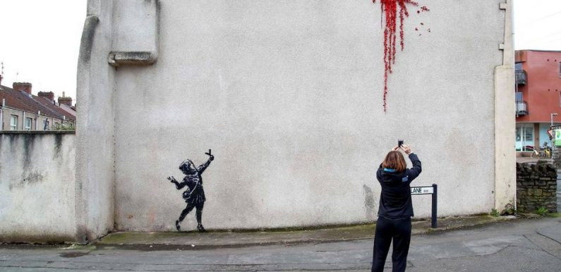 Un nouveau Banksy réalisé à Bristol pour la Saint-Valentin vandalisé