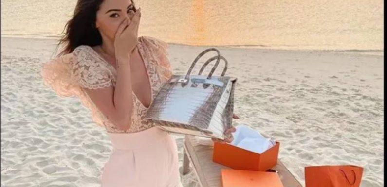 Le sac à main de Nabilla, en peau de croco et serti de diamants, indigne les internautes