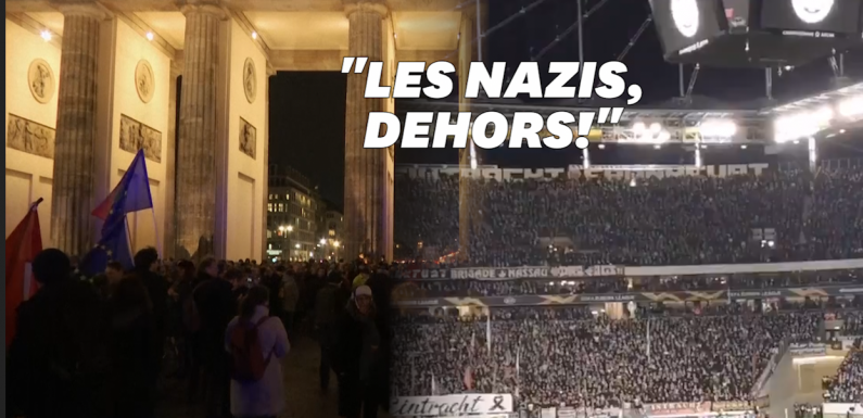 Allemagne : unis contre la haine après la tuerie de Hanau, des milliers d’Allemands ont fait une chaîne humaine à la porte de Brandebourg