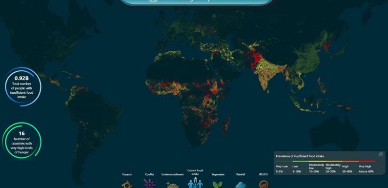 Le PAM publie une carte interactive de la faim dans le monde