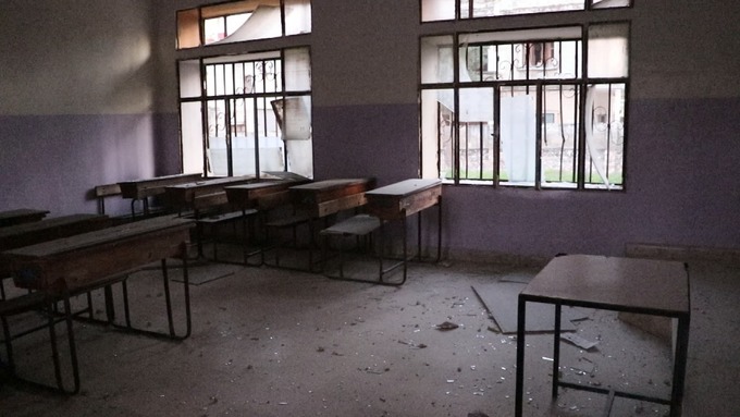 Syrian children killed after 10 schools bombed in one single day