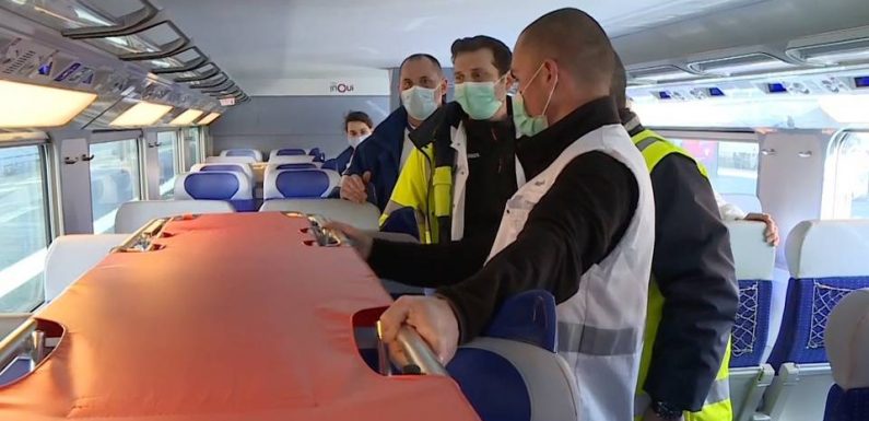 VIDEO. Coronavirus à Strasbourg : Les premiers patients embarqués dans le TGV médicalisé en direction des Pays-de-la-Loire