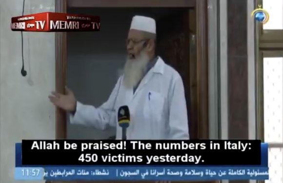 L’imam de Hamas TV : « Ce virus est un soldat d’Allah […] Allah soit loué ! 450 morts en Italie »