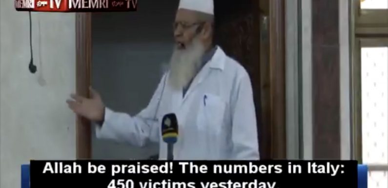 L’imam de Hamas TV : « Ce virus est un soldat d’Allah […] Allah soit loué ! 450 morts en Italie »