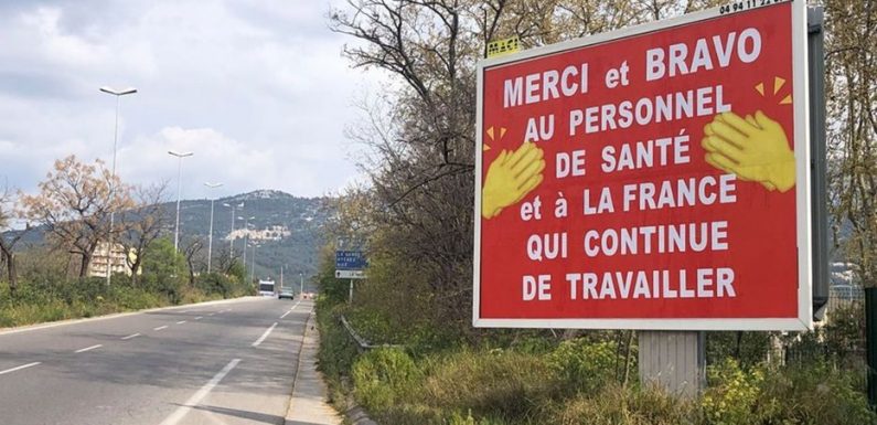 Coronavirus : à Toulon, des affiches pour soutenir les soignants