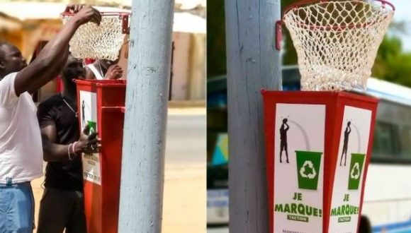 Sénégal : des «poubelles-baskets» pour combattre l’insalubrité
