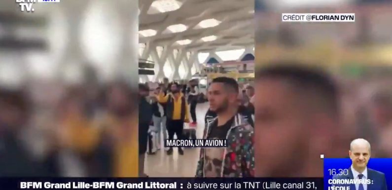 Coronavirus : pagaille à l’aéroport de Marrakech après la suspension des vols, les Français scandent « Macron, un avion ! »