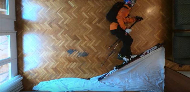 VIDEO. Coronavirus : En plein confinement, il fait du ski freeride… au milieu de son salon