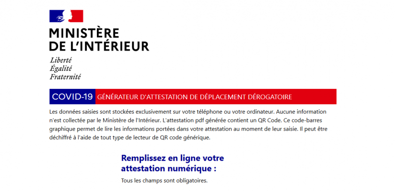 Finie la ridicule attestation dérogatoire !