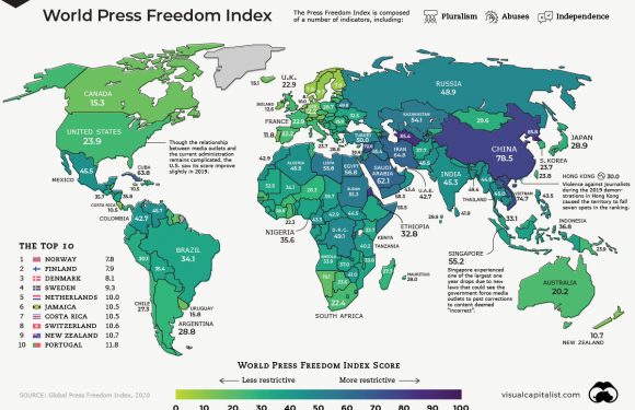 Mapped: The State of Press Freedom Around the World