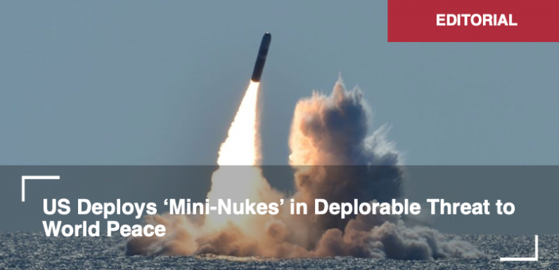 États-Unis : les « mini-bombes atomiques », menace pour la paix mondiale