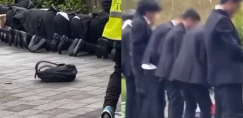 School apologises after Muslim students pictured praying outside in cold weather