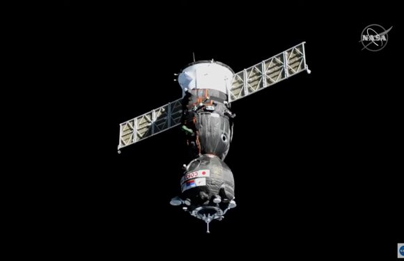 Soyuz MS-20 space tourism flight docks with ISS