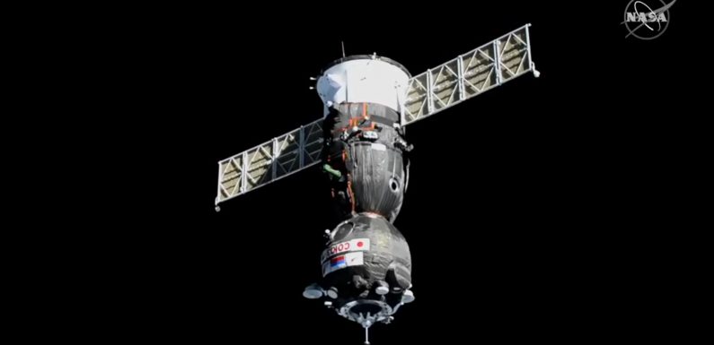 Soyuz MS-20 space tourism flight docks with ISS